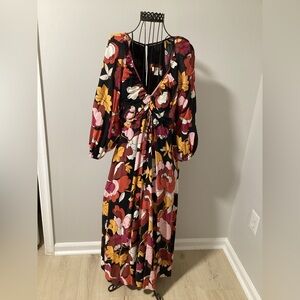 Anthropologie fall Floral Long Sleeve Dress
